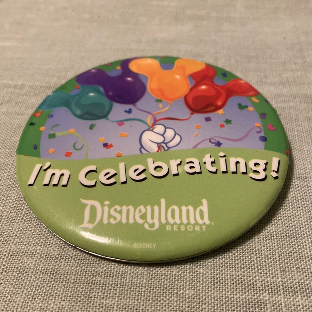 3 for $13 Disneyland “I’m Celebrating!” Disney Pin Button